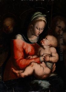 Madonna Mit Kind, Heiligem Joseph Und Johannes-knaben Madonna Mit Kind, Heiligem Joseph Und Johannes-knaben
