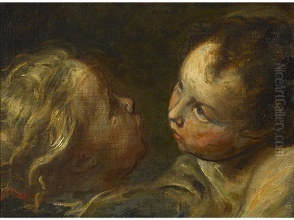 A Study Of Two Cherubs - view 1