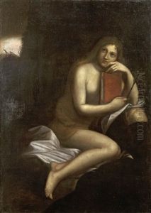 Die Bussende Maria Magdalena by Luca Cambiaso