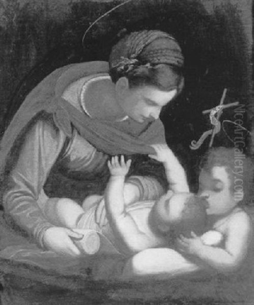 La Vierge A L'enfant Et Saint Jean-baptiste - view 1