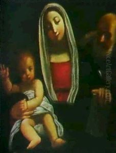 Madonna Mit Kind Und Dem Hl. Joseph.