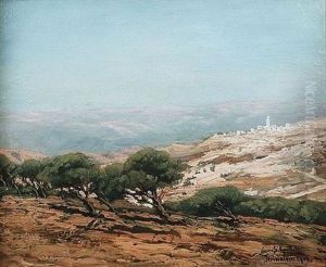 Vue De Jerusalem by Louis Gustave Cambier