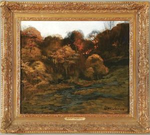 Fall Landscape Near Stream
