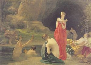 Diana And Her Nymphs Surprised By Actaeon by Armand Henri Joseph Cambon
