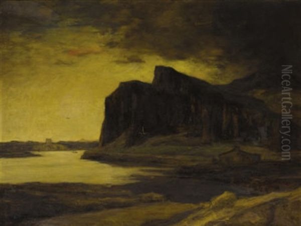 Seascape With Cliffs (aberdour, Scotland On The Firth Of Forth?) - view 1