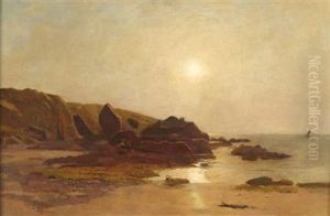 The Deserted Beach At Sunset