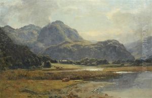 A Highland Loch With Cattle In The Foreground by Duncan Cameron