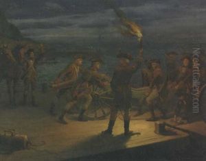 Revolutionary War Harbor Scene by Edgar Spier Cameron