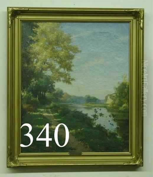 Autumn Landscape With Tow Path Running Along River's Edge - view 1