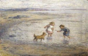 Children At Play, Largo Bay by Hugh Cameron