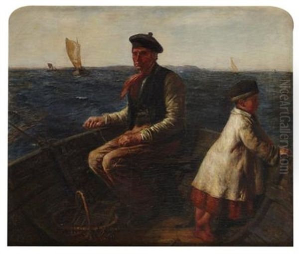 Mackerel Fishing At Sunset - view 1