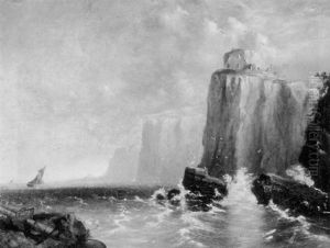 Evening - View Of Coastal Cliff by Hugh Cameron