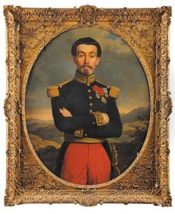 Portraits Du General De Lorencez Et De Son Epouse (pair) by Alexandre-Francois Caminade