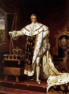 Portrait De Charles X En Costume De Sacre (after Baron Gerard) by Alexandre-Francois Caminade