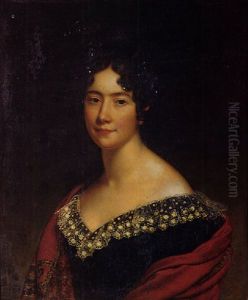 Portrait D'adele De Maille La Tour Landry, Comtesse D'hautefort, Dame De Compagnie De La Duchesse De Berry