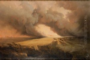 Paesaggio Africano Con Cavalieri by Giuseppe Camino