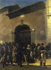 Incoraggiamento Al Vizio, 1868 by Michele Cammarano
