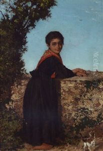 Regazza In Attesa by Michele Cammarano
