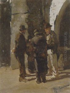 I Vecchietti De Via San Basilio by Michele Cammarano