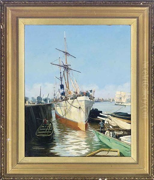 Boats In A Harbor - view 1