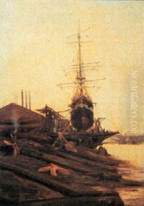 Bordeaux, Le Chantier Naval De Lormont by Jacques-Marie Omer Camoreyt