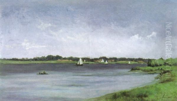 Riviergezicht Met Zeilboten - view 1