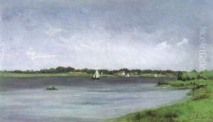 Riviergezicht Met Zeilboten by Camille Van Camp