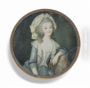 A Young Lady In The Guise Of A Milkmaid by Ignazio Pio Vittoriano Campana