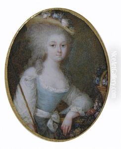 Portrait De La Comtesse D'artois (?), Les Cheveux Poudres.