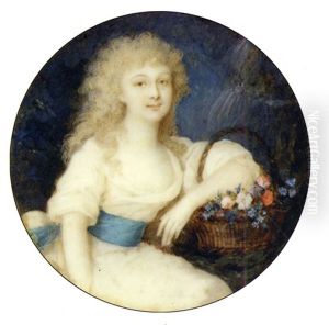 Madeleine De Mericourt Dans Un Paysage by Ignazio Pio Vittoriano Campana