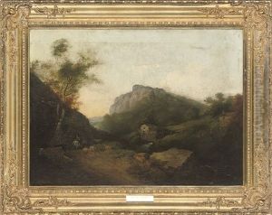 Figures On Horseback In An Extensive Landscape, With Cattle And Sheep Beside A River Figures On Horseback In An Extensive Landscape, With Cattle And Sheep Beside A River