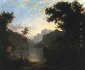 Mountainous River Landscape by John Henry Campbell