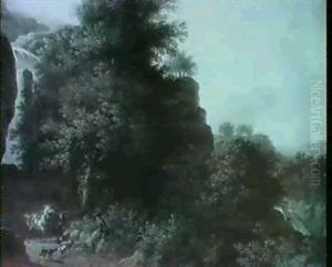 Shooting By A Lake; And Huntsmen Resting By A Waterfall (a Pair) Shooting By A Lake; And Huntsmen Resting By A Waterfall (a Pair)