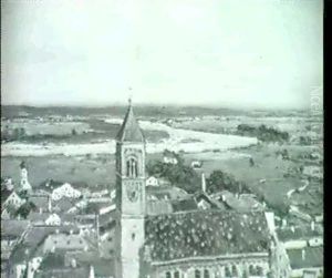 Stadtchen An Der Flusschleife. by Otto Campert