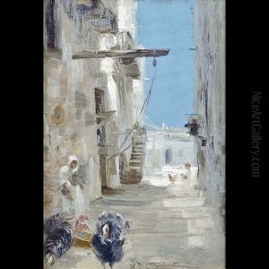 Vicolo Naumachia, Taormina by Alcide Davide Campestrini