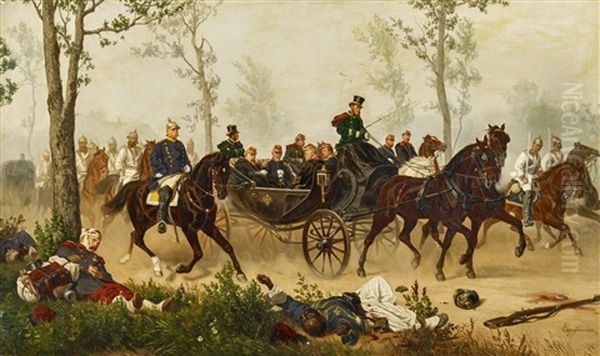 Otto Von Bismarck Geleitet Kaiser Napoleon Iii Am Morgen Nach Der Schlacht Von Sedan (1870) Zu Konig Wilhelm I - view 1