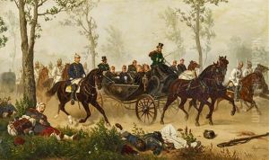 Otto Von Bismarck Geleitet Kaiser Napoleon Iii Am Morgen Nach Der Schlacht Von Sedan (1870) Zu Konig Wilhelm I