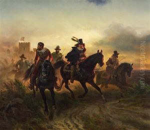 Karl Ii Auf Der Flucht Aus Der Schlacht Bei Worcester by Wilhelm Camphausen