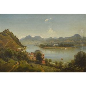 Rolandsbogen Und Kloster Nonnenwerth Am Rhein