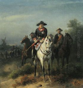 Konig Friedrich Ii. Zu Pferde