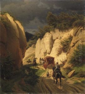 Kutschfahrt Im Gebirge.) Kutschfahrt Im Gebirge.)