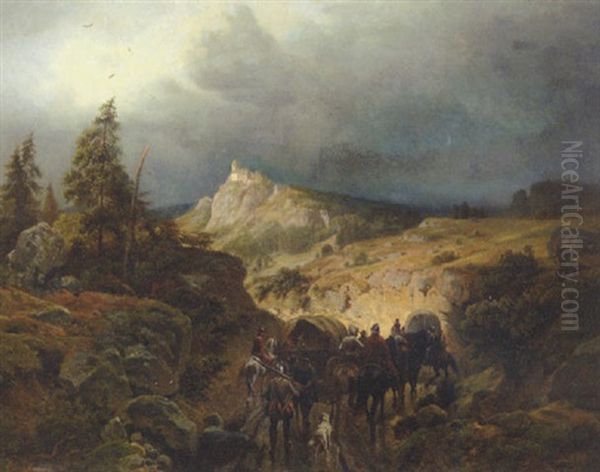 Soldiers In A Rocky Landscape - view 1