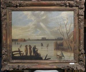 Schlittschuhlaufer by Govert Dircksz. Camphuysen
