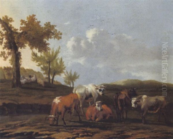 Kuhe In Einer Hollandischen Dunenlandschaft - view 1