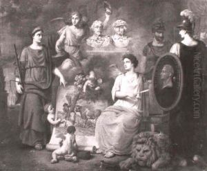 Allegorie A Guillaume 1er Roi Des Pays Bas by Jan Camphuysen