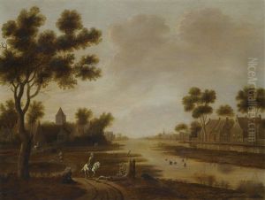 A Landscape With Travellers On A Path A Landscape With Travellers On A Path