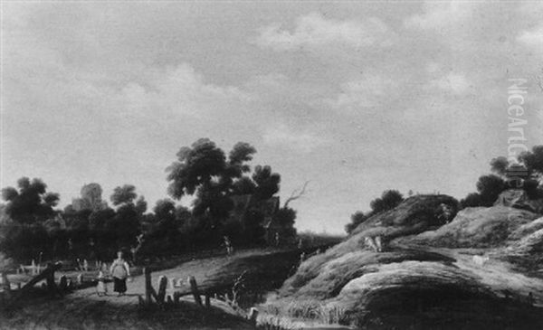 Dunenlandschaft Mit Wanderern - view 1