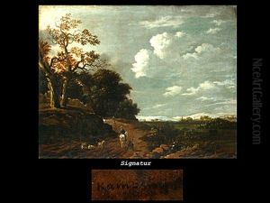 Landschaft Mit Reiter by Rafael Govaertsz Camphuysen
