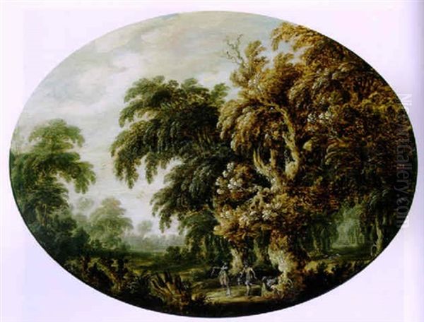 Sportsmen At The Edge Of A Wood - view 1