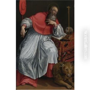 St. Jerome In His Study by Antonio Campi